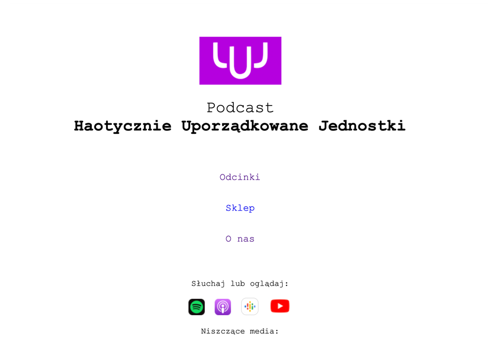 Simple podcast website